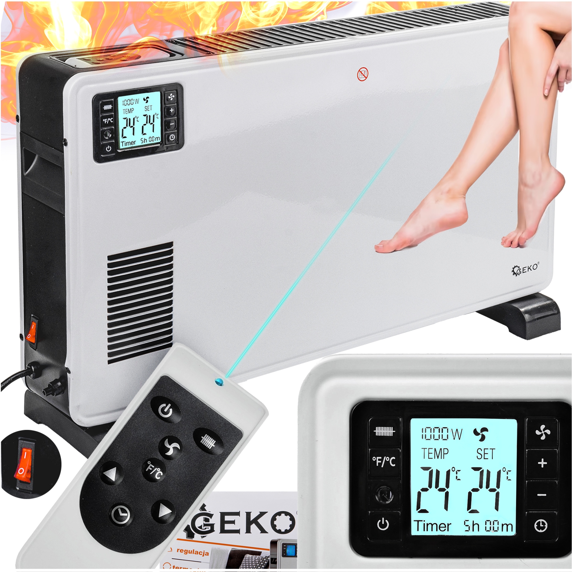 Konvektor Geko 2300 W biely